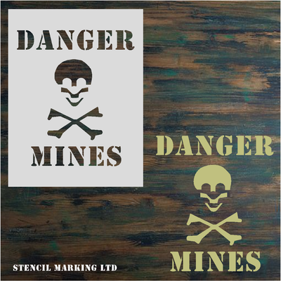 Danger Mines Stencil