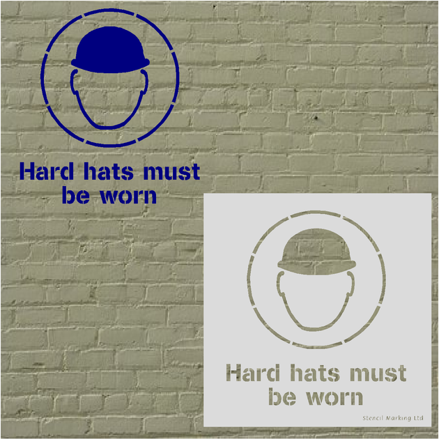 Hard hat Stencil Stencil Marking Group Ltd
