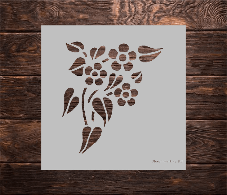 Corner Flower Stencil Stencil Marking Group Ltd