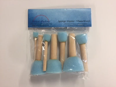 Sponge Stippler 7 Piece Mixed Set