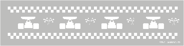 Racing Car Border Stencil