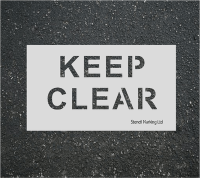 KEEP CLEAR Stencil