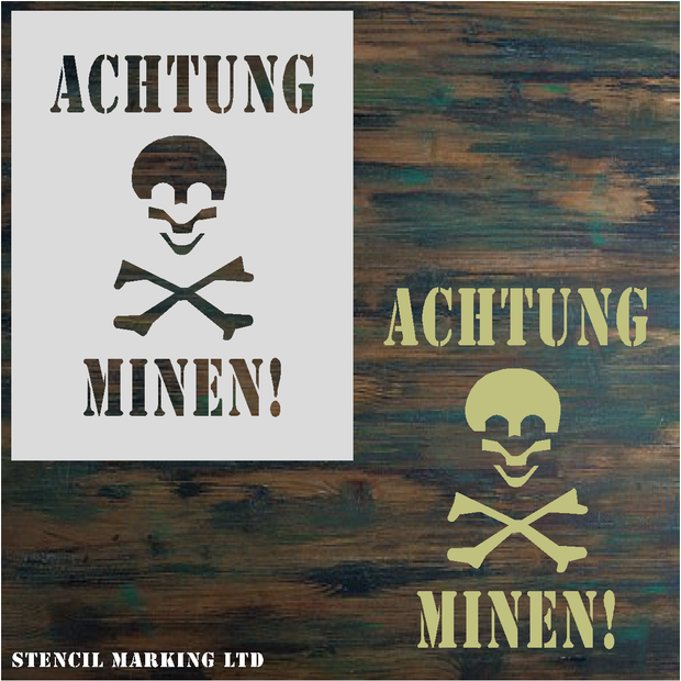 Achtung Minen Stencil