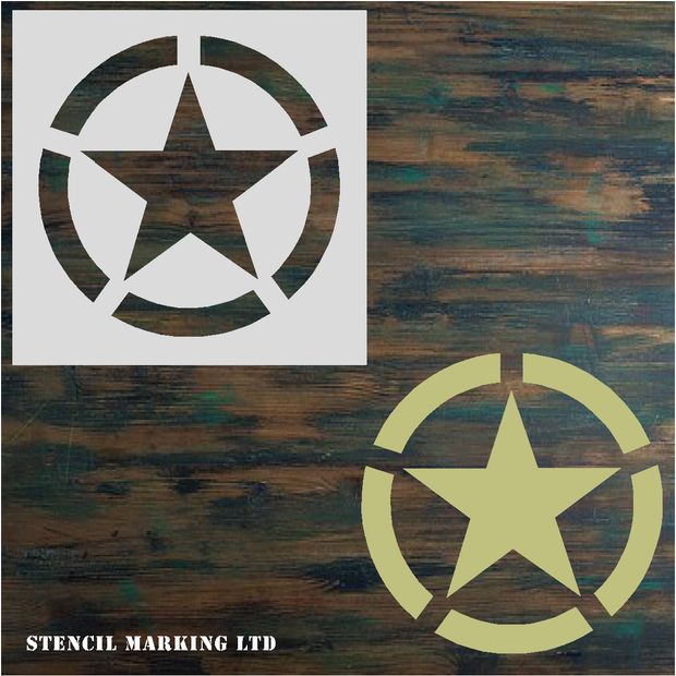 Military star Stencil