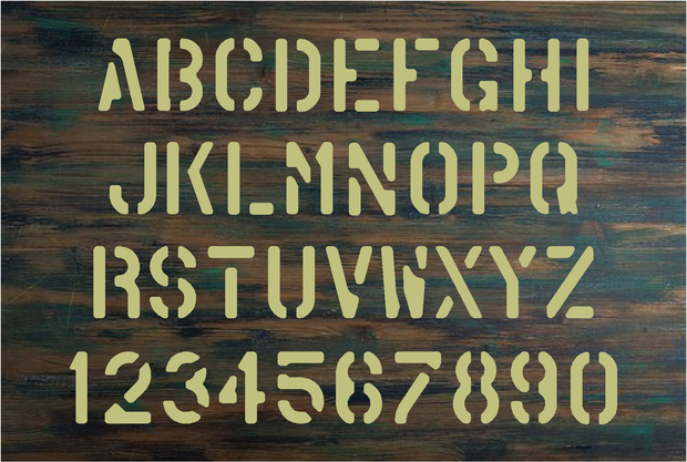 Military Font Type 3 STENCIL SET