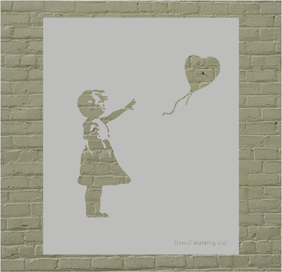 Banksy Girl With Ballon Stencil