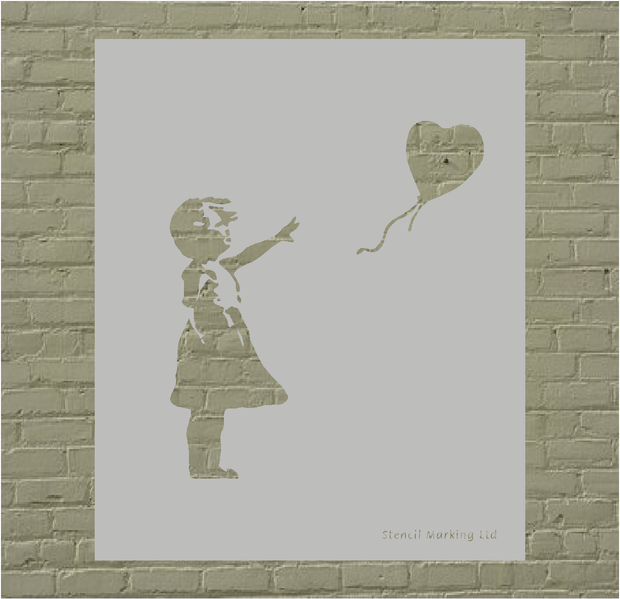 Banksy Girl With Ballon Stencil