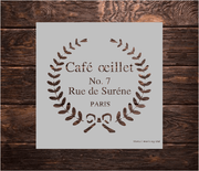 Cafe oeillet Stencil