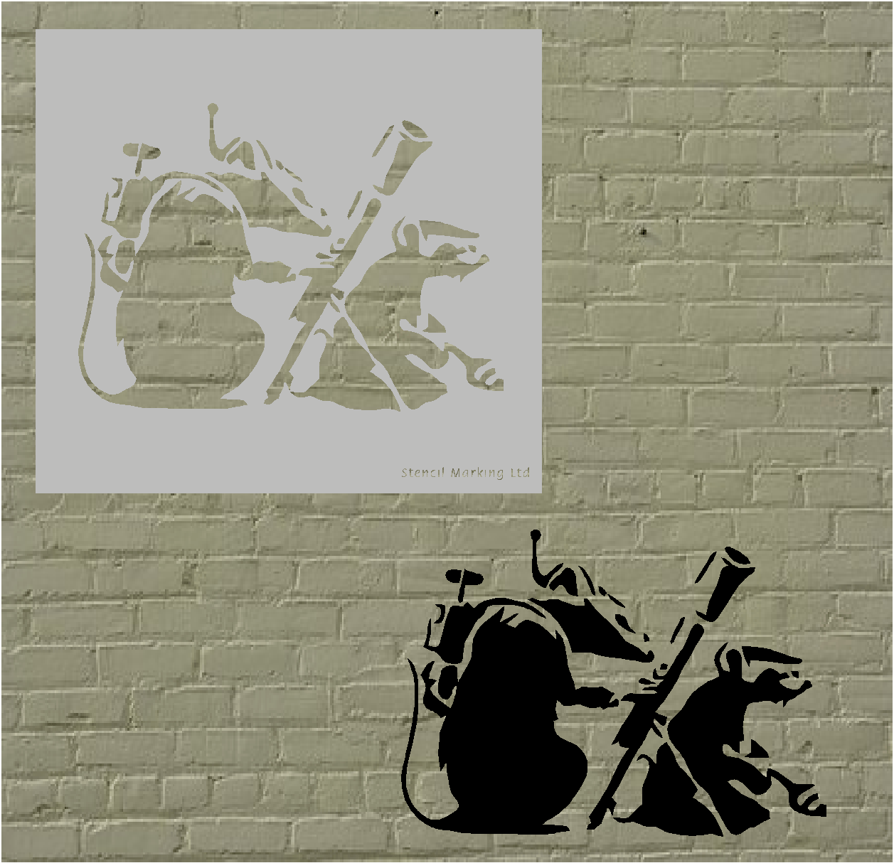 Plantillas Banksy De Mylar De 190 Micras - Stencils Para Arte Urbano Y Personalización