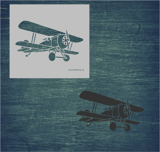 BIPLANE Stencil