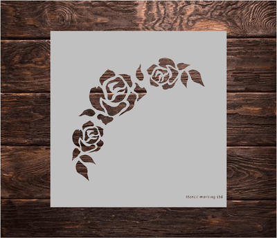 Corner Rose Stencil